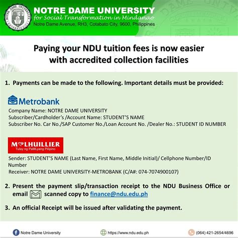 ndu tuition fees.